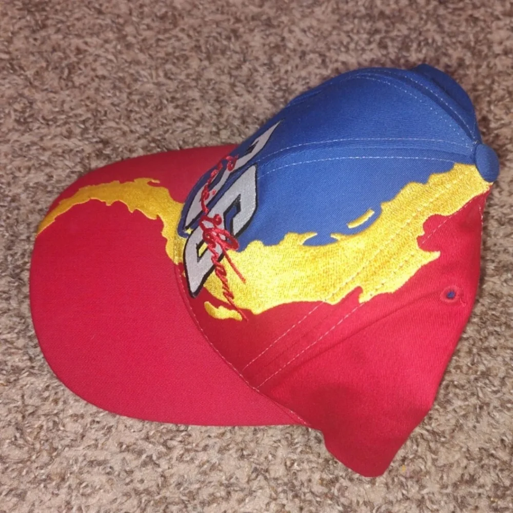 Vintage 90's NASCAR Ernie Irvan #36 Skittles Snapback Paint Brush Hat Cap - Picture 4 of 11